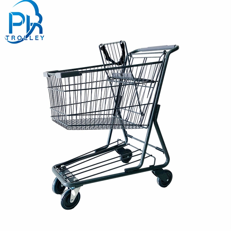 240L American Style Metal Supermarket Shopping Trolley Cart for Hypmarket
