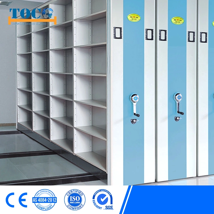 High Quality Factory Direct Mobile Metal Steel Compact Shelving for Electronics