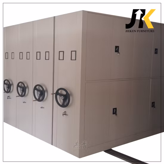 Manual Mobile File Shelving Movable Compact Filing Shelves Library Bookshelf