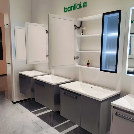Stainless Steel Sanitary Ware Home Furniture Bathroom Vanity Cabinet (by
